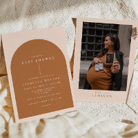 MIA Arched Burnt Orange Modern Baby Shower