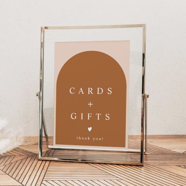 MIA Arched Burnt Orange Modern Cards & Gifts Sign (Creator Uploaded)