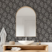 MIA Black Flower Pattern Botanical Dark Floral