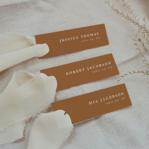 MIA Boho Burnt Orange Slender Place Card Name Card