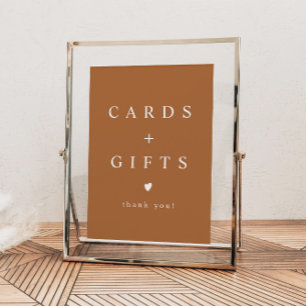MIA Boho Terracotta Burnt Orange Cards and Gifts Poster
