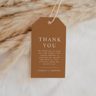 MIA Burnt Orange Terracotta Modern Minimalist Gift Tags