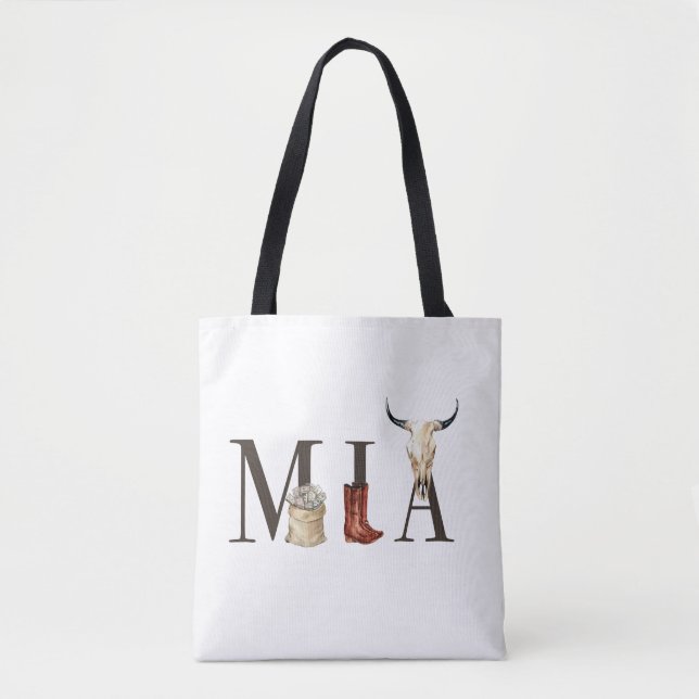 Mia cowboy girl,  Western Cowgirls, Cowboy girl Tote Bag (Front)