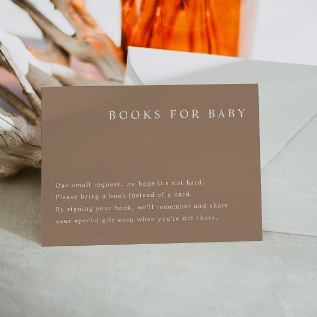 MIA Earth Tone Baby Shower Books for Baby Card (Creator Uploaded)