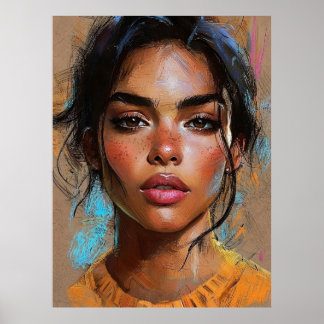 Mia – Expressive African American Woman Portrait Poster
