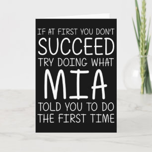 Mia Gift Name Personalised Birthday Funny Christma Card