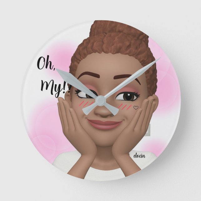 Mia girl round clock (Front)