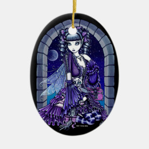 "Mia" Gothic Victorian Cat Fairy Ornament