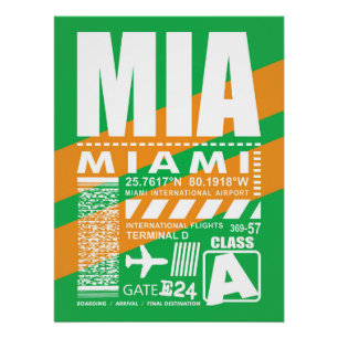 MIA Miami Airport Poster