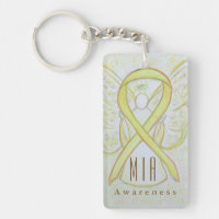 MIA - Missing in Action Awareness Ribbon Keychains
