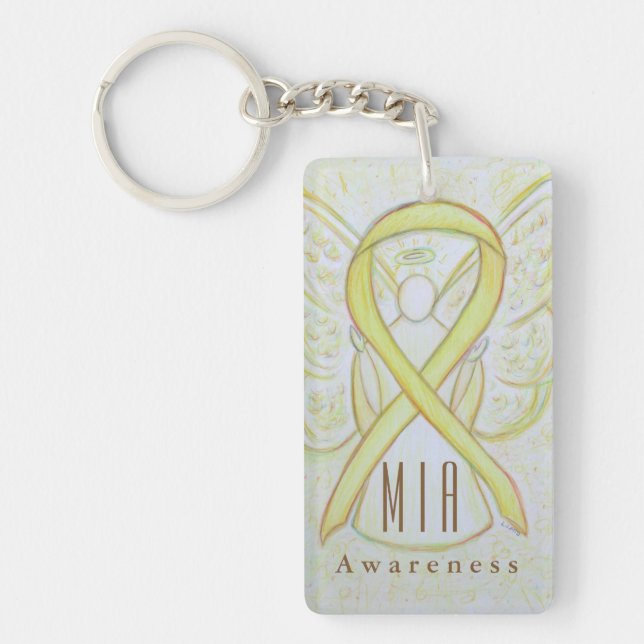 MIA - Missing in Action Awareness Ribbon Keychains (Front)