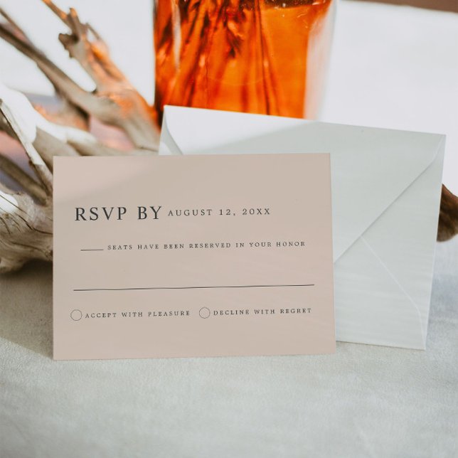 MIA Modern Bohemian Earth Tone Taupe Beige RSVP Invitation (Creator Uploaded)