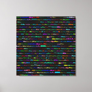 Mia Text Design I Wrapped Canvas