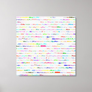 Mia Text Design II Wrapped Canvas