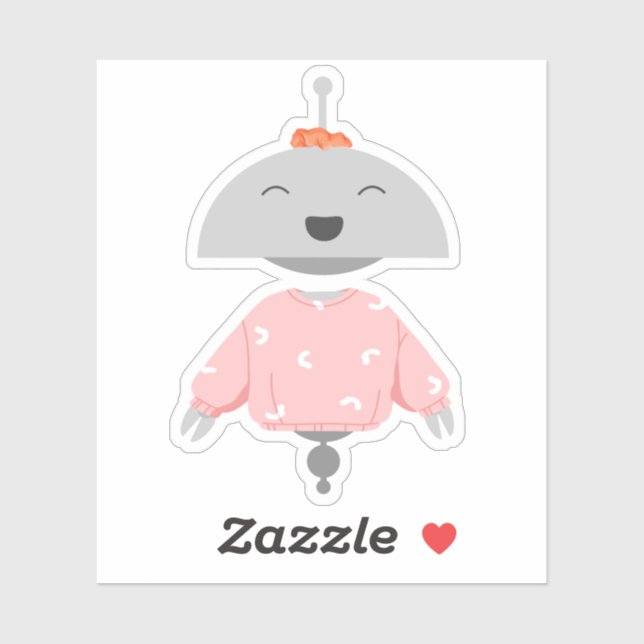 Mia With a Scrunchie Sticker (Sheet)