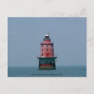 Miah Maull Lighthouse, Delaware Bay, NJ. Postcard