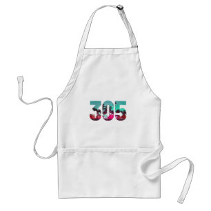 Miami 305 Area Code Florida Vintage Palm Trees Pri Standard Apron