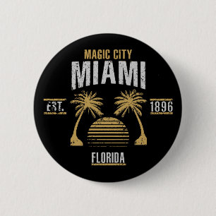 Miami 6 Cm Round Badge