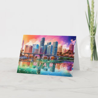 Miami Abstract Art Card
