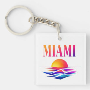Miami Afterglow — High-Fashion Sunset Streetwear Key Ring