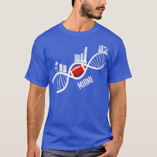 Miami American Football Skyline Florida USA Gift T-Shirt