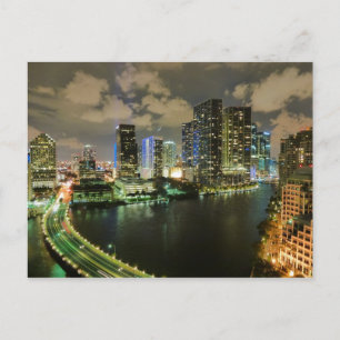 Miami at Night Postcard