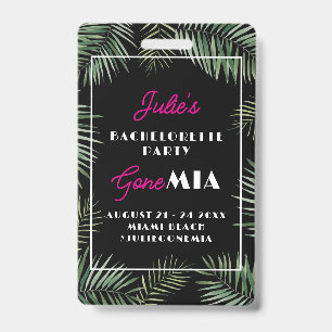 Miami Bachelorette Buy Bride A Drink QR code ID Badge