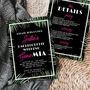 Miami Bachelorette Party Invitation Itinerary
