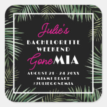Miami Bachelorette Party Weekend Stickers