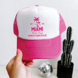 Miami Bachelorette Weekend Girls Trip Trucker Hat<br><div class="desc">Get ready to celebrate in style with our Miami Bachelorette Weekend Girls Trip Trucker Hat! Perfect for your sun-soaked getaway, this trendy hat features a fun, vibrant design that captures the spirit of Miami. Made from high-quality materials, it offers a comfortable fit and breatheable mesh back, keeping you cool while...</div>