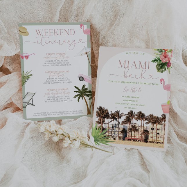 Miami Bachelorette Weekend Invitation & Itinerary (Creator Uploaded)