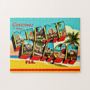 Miami Beach 11x14 Postcard Jigsaw Puzzle