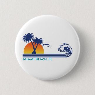 Miami Beach 6 Cm Round Badge