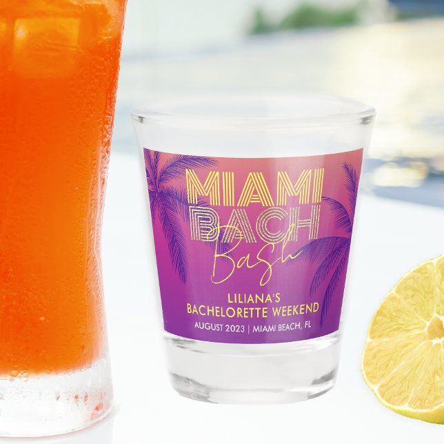 Miami Beach Bachelorette Shot Glass (Creator Uploaded)