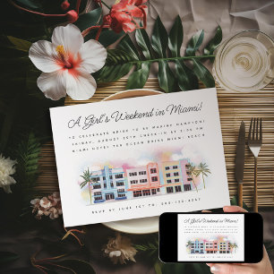 Miami Beach Bachelorette Weekend Invitation