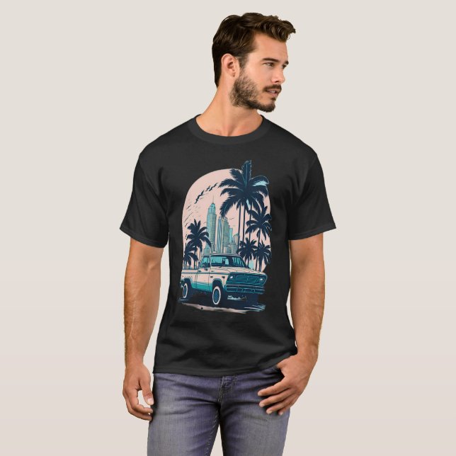 MIAMI beach Cars 6 T-Shirt (Front Full)