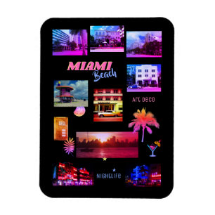 Miami Beach Collage Magnet