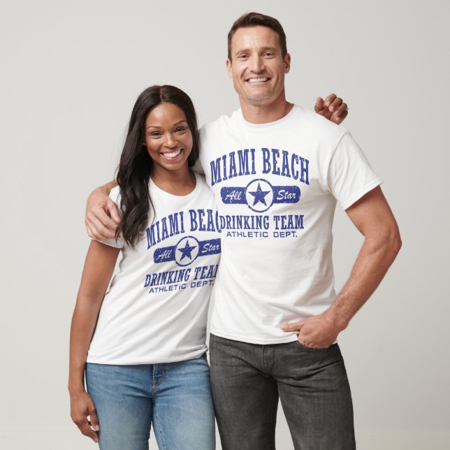 Miami Beach Drinking Team T-Shirt (Unisex)