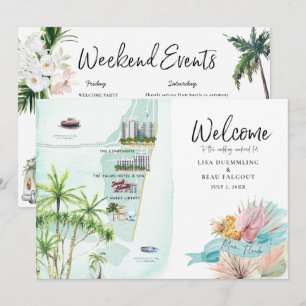 Miami Beach FL   Wedding Weekend Itinerary Map