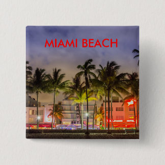 MIAMI BEACH FLORIDA 15 CM SQUARE BADGE