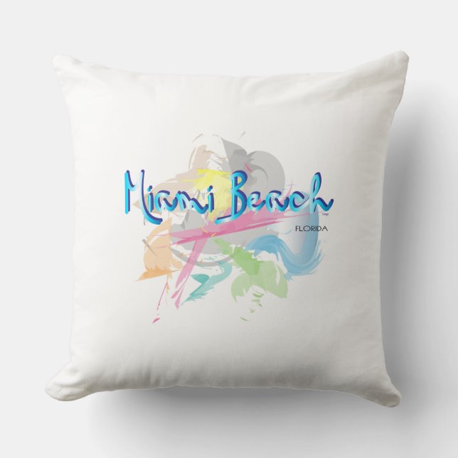 Miami Beach Florida Abstract Cushion (Front)