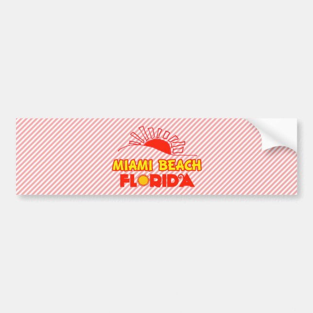 Miami Beach, Florida Bumper Sticker (Front)