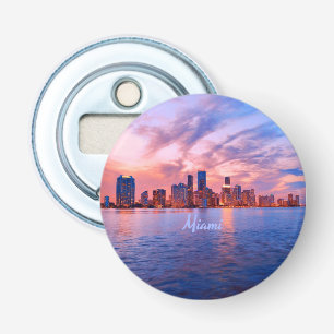 Miami Beach Florida City Skyline Bottle Opener