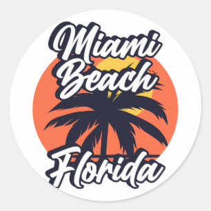 Miami Beach,Florida Classic Round Sticker