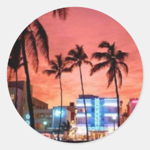 Miami Beach, Florida Classic Round Sticker