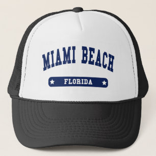 Miami Beach Florida College Style tee shirts Trucker Hat