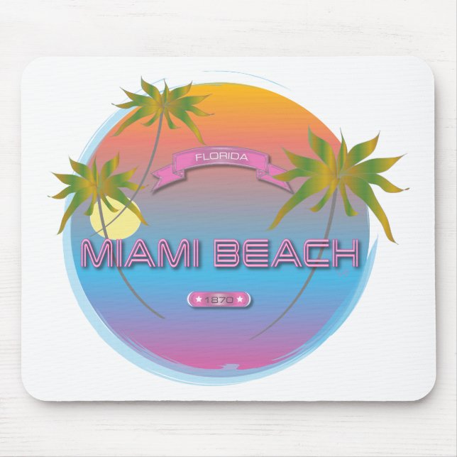 Miami Beach Florida, Est. 1870 Cool Mousepad (Front)