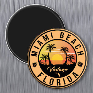 Miami Beach Florida Fl Vintage Souvenir  Magnet