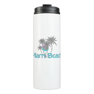 Miami-Beach, Florida, Grunge Cool Thermal Tumbler