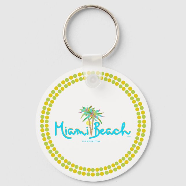 Miami Beach, Florida I Love You Key Chains (Front)